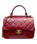 CHANEL（シャネル）の古着「トップハンドルショルダーバッグ」｜ボルドー×ゴールド金具