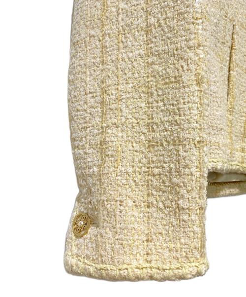 CHANEL（シャネル）CHANEL (シャネル) スパンコールツイードジャケット ベージュ サイズ:46の古着・服飾アイテム