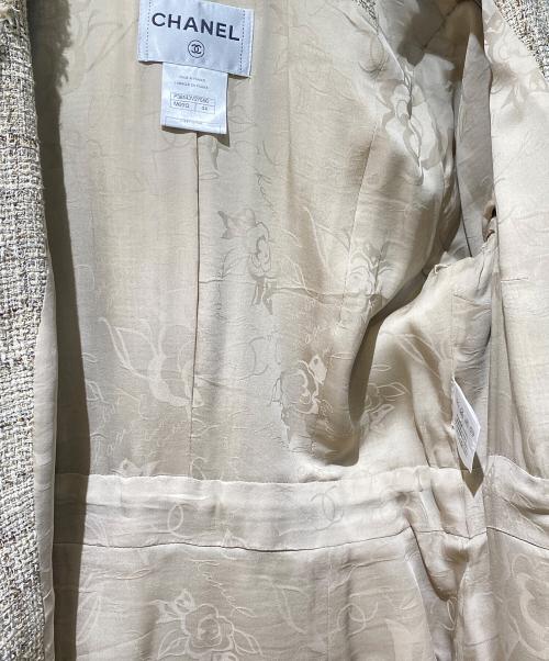 CHANEL（シャネル）CHANEL (シャネル) ツイード半袖ジャケット ベージュ サイズ:44の古着・服飾アイテム