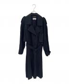 Saint Laurent Parisサンローランパリ）の古着「トレンチコート」｜ブラック