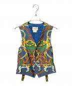 HERMESエルメス）の古着「シルクジレ」｜グリーン×ネイビー