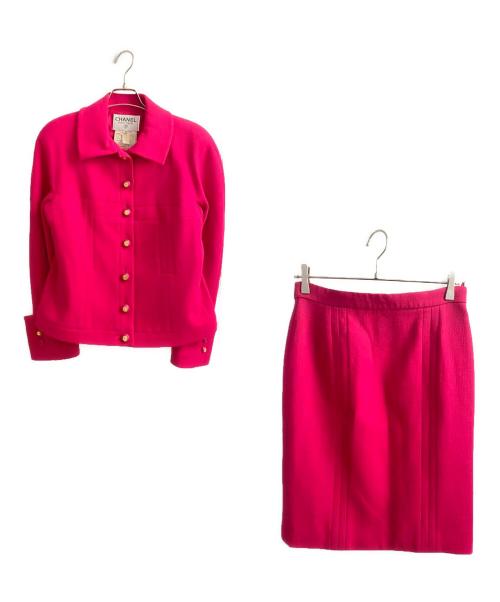 CHANEL（シャネル）CHANEL (シャネル) ココボタンセットアップ ピンク サイズ:40の古着・服飾アイテム