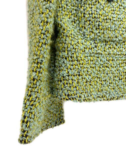 CHANEL（シャネル）CHANEL (シャネル) 4ポケットツイードココボタンセットアップ　1994年製 ライムグリーン サイズ:42の古着・服飾アイテム