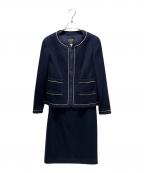 CHANELシャネル）の古着「4ポケットココボタンセットアップ」｜ネイビー