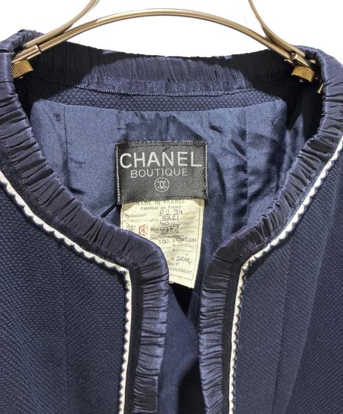 CHANEL（シャネル）CHANEL (シャネル) 4ポケットココボタンセットアップ ネイビー サイズ:40の古着・服飾アイテム