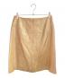 CHANEL (シャネル) レザースカート ゴールド サイズ:42：40000円