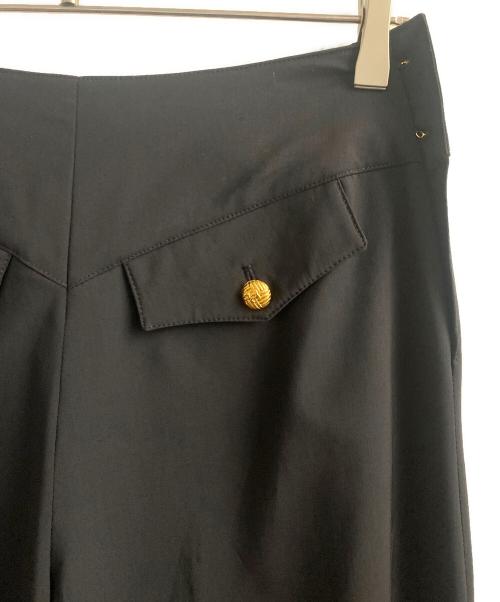 CHANEL（シャネル）CHANEL (シャネル) ココボタンタックワイドパンツ ネイビー サイズ:36の古着・服飾アイテム