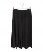 CHANELシャネル）の古着「プリーツロングスカート」｜ブラック