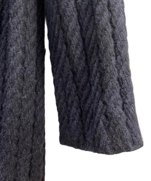 CHANEL（シャネル）CHANEL (シャネル) ウールアルパカロングコート ネイビー サイズ:38の古着・服飾アイテム