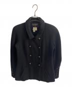 CHANELシャネル）の古着「ココボタンツイードダブルジャケット」｜ブラック