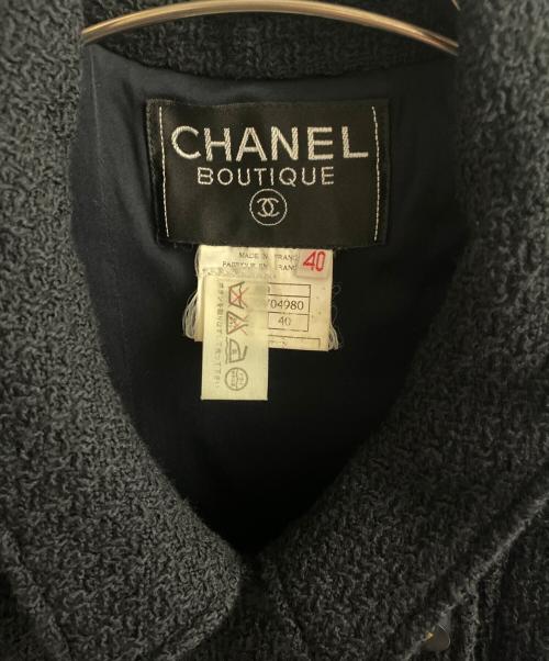 CHANEL（シャネル）CHANEL (シャネル) ココボタンツイードダブルジャケット ブラック サイズ:40の古着・服飾アイテム