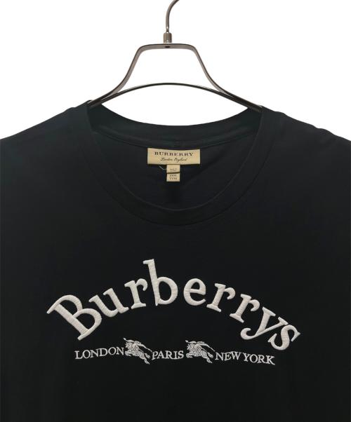 BURBERRY（バーバリー）BURBERRY (バーバリー) ロゴ刺繍カットソー ブラック サイズ:3XLの古着・服飾アイテム