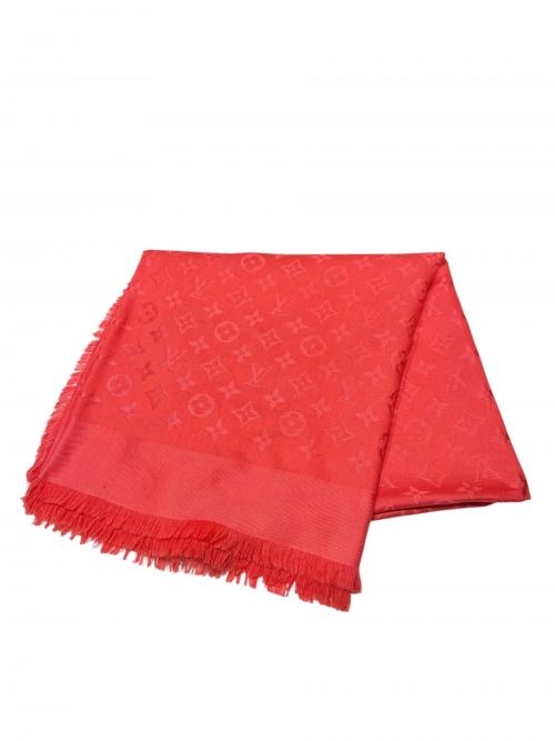 LOUIS VUITTON（ルイ ヴィトン）LOUIS VUITTON (ルイ ヴィトン) モノグラムストール レッド サイズ:140の古着・服飾アイテム