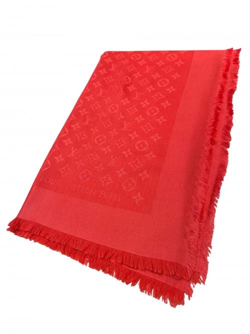 LOUIS VUITTON（ルイ ヴィトン）LOUIS VUITTON (ルイ ヴィトン) モノグラムストール レッド サイズ:140の古着・服飾アイテム