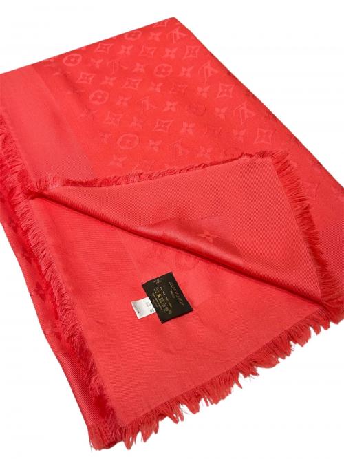 LOUIS VUITTON（ルイ ヴィトン）LOUIS VUITTON (ルイ ヴィトン) モノグラムストール レッド サイズ:140の古着・服飾アイテム