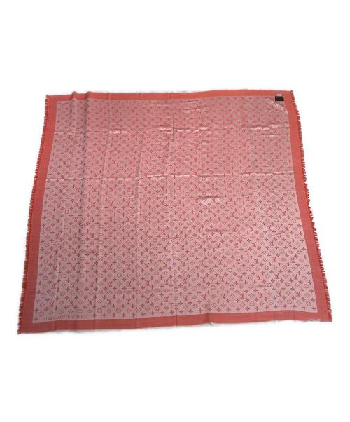 LOUIS VUITTON（ルイ ヴィトン）LOUIS VUITTON (ルイ ヴィトン) モノグラム大判ストール レッド サイズ:140×140の古着・服飾アイテム
