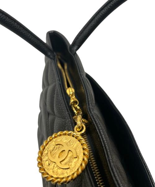 CHANEL（シャネル）CHANEL (シャネル) 復刻トートバッグ ブラック×ゴールド金具 サイズ:-の古着・服飾アイテム