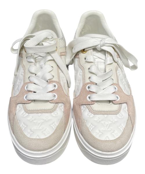 LOUIS VUITTON（ルイ ヴィトン）LOUIS VUITTON (ルイ ヴィトン) タイムアウト・スニーカー ベージュ×ホワイト サイズ:36の古着・服飾アイテム