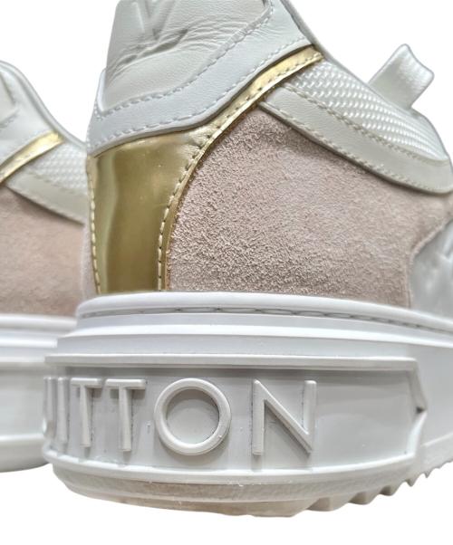 LOUIS VUITTON（ルイ ヴィトン）LOUIS VUITTON (ルイ ヴィトン) タイムアウト・スニーカー ベージュ×ホワイト サイズ:36の古着・服飾アイテム