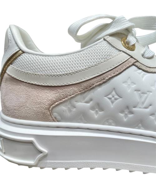 LOUIS VUITTON（ルイ ヴィトン）LOUIS VUITTON (ルイ ヴィトン) タイムアウト・スニーカー ベージュ×ホワイト サイズ:36の古着・服飾アイテム