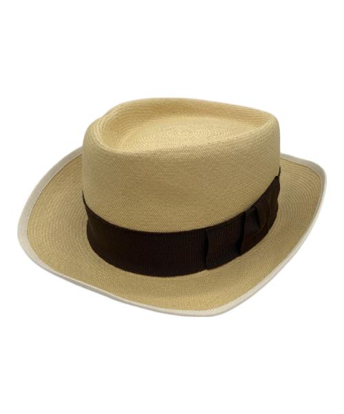 HERMES（エルメス）HERMES (エルメス) パナマハット CHAPEAU MALIBU B BORDE ベージュ サイズ:58の古着・服飾アイテム