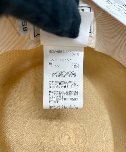HERMES（エルメス）HERMES (エルメス) パナマハット CHAPEAU MALIBU B BORDE ベージュ サイズ:58の古着・服飾アイテム