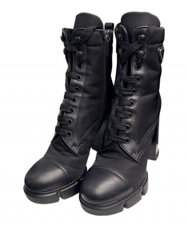 中古・古着通販】PRADA (プラダ) トライアングルロゴサイドジップブ-ツ