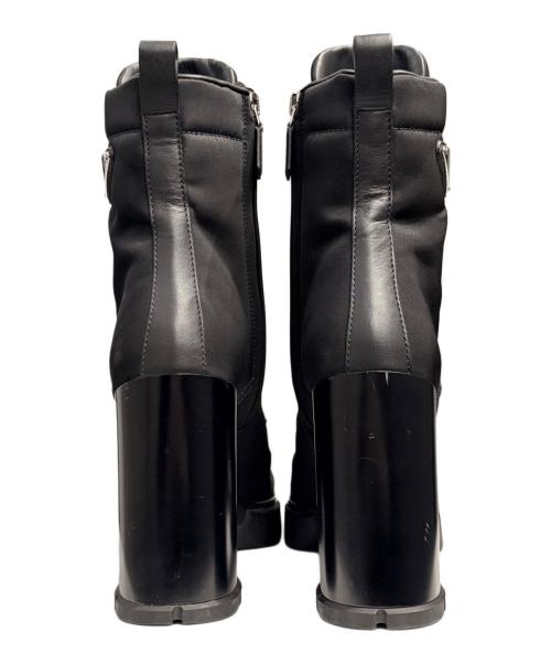 PRADA（プラダ）PRADA (プラダ) トライアングルロゴサイドジップブ-ツ ブラック サイズ:37の古着・服飾アイテム