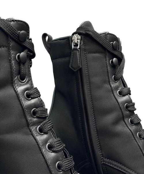 PRADA（プラダ）PRADA (プラダ) トライアングルロゴサイドジップブ-ツ ブラック サイズ:37の古着・服飾アイテム