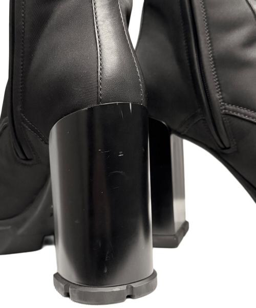 PRADA（プラダ）PRADA (プラダ) トライアングルロゴサイドジップブ-ツ ブラック サイズ:37の古着・服飾アイテム