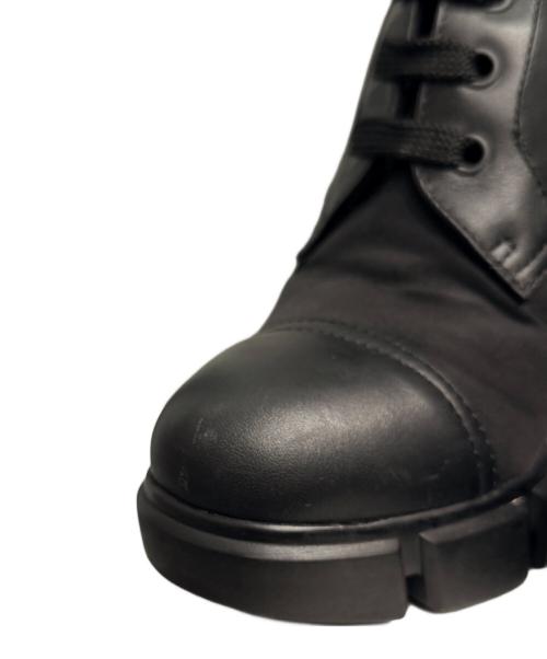 PRADA（プラダ）PRADA (プラダ) トライアングルロゴサイドジップブ-ツ ブラック サイズ:37の古着・服飾アイテム