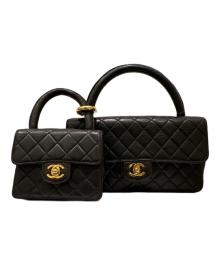 CHANEL（シャネル）の古着「親子バッグ」｜ブラック×ゴールド金具