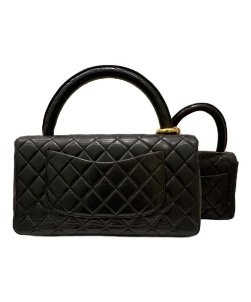 CHANEL（シャネル）CHANEL (シャネル) マトラッセ 親子バッグ ブラック×ゴールド金具 サイズ:25の古着・服飾アイテム