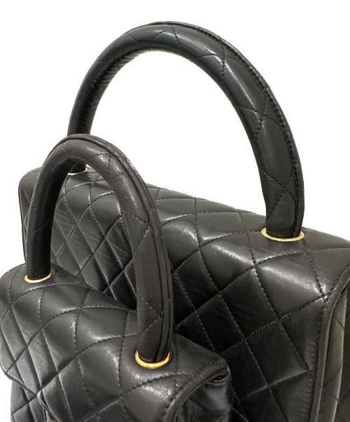 CHANEL（シャネル）CHANEL (シャネル) マトラッセ 親子バッグ ブラック×ゴールド金具 サイズ:25の古着・服飾アイテム