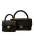 CHANEL（シャネル）の古着「マトラッセ 親子バッグ」｜ブラック×ゴールド金具