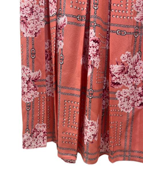 GUCCI（グッチ）GUCCI (グッチ) フローラルプリントシルクプリーツスカート ピンク サイズ:40の古着・服飾アイテム