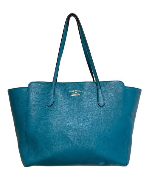 GUCCI（グッチ）GUCCI (グッチ) スウィング トートバッグ ターコイズの古着・服飾アイテム