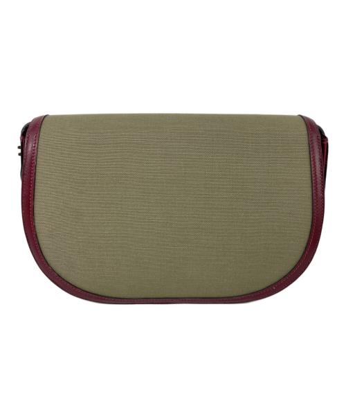 HERMES（エルメス）HERMES (エルメス) フラップショルダーバッグ オリーブ×ボルドーの古着・服飾アイテム