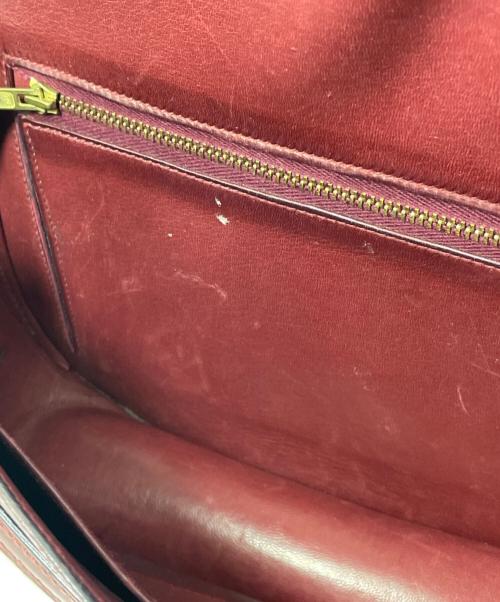 HERMES（エルメス）HERMES (エルメス) フラップショルダーバッグ オリーブ×ボルドーの古着・服飾アイテム