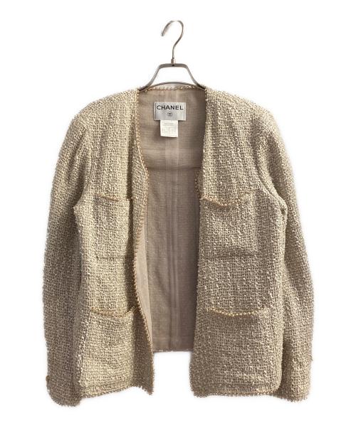 CHANEL（シャネル）CHANEL (シャネル) ツイードセットアップ ベージュ サイズ:42の古着・服飾アイテム