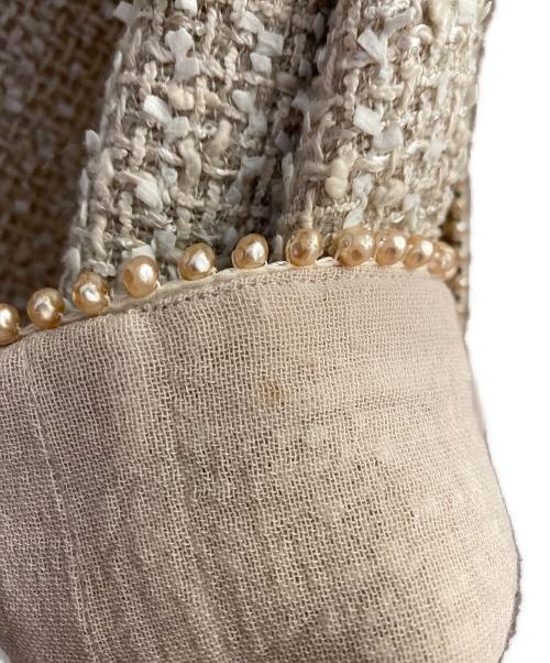 CHANEL（シャネル）CHANEL (シャネル) ツイードセットアップ ベージュ サイズ:42の古着・服飾アイテム