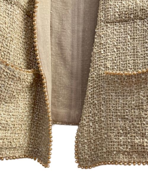 CHANEL（シャネル）CHANEL (シャネル) ツイードセットアップ ベージュ サイズ:42の古着・服飾アイテム