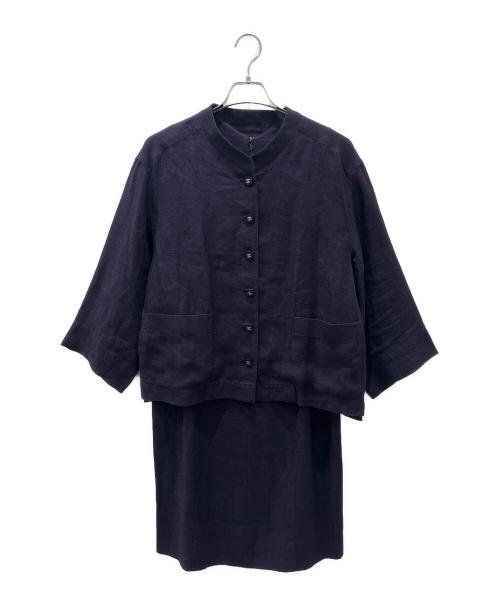 CHANEL（シャネル）CHANEL (シャネル) リネンセットアップ パープル サイズ:38の古着・服飾アイテム