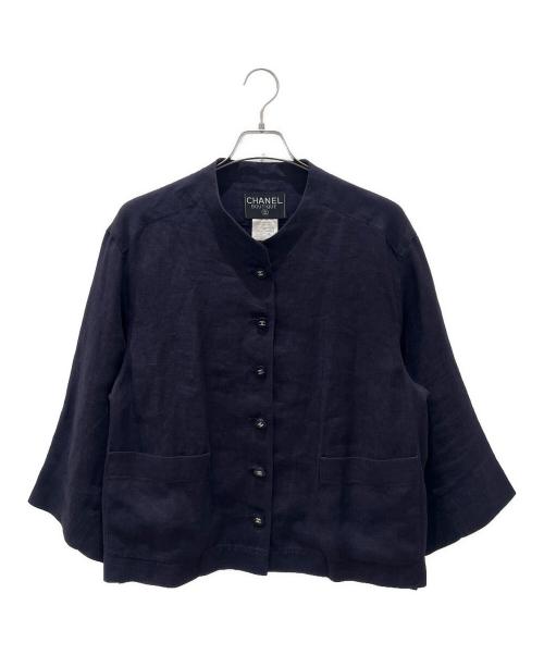 CHANEL（シャネル）CHANEL (シャネル) リネンセットアップ パープル サイズ:38の古着・服飾アイテム