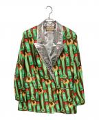 GUCCIグッチ）の古着「リップ ツール デザイン 金釦 テーラードジャケット」｜グリーン