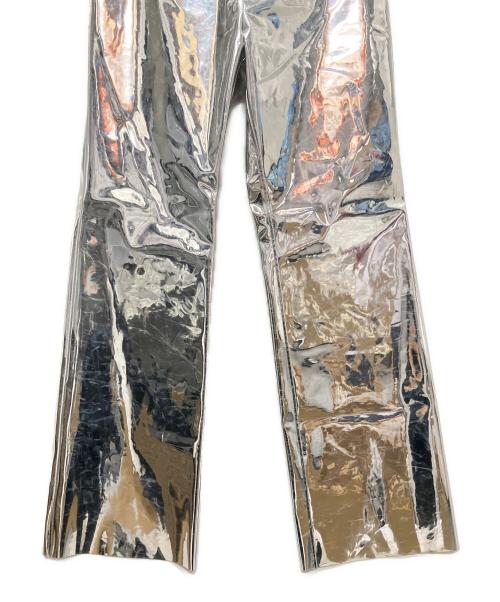 GUCCI（グッチ）GUCCI (グッチ) ミラー エフェクト ロングパンツ シルバー サイズ:48の古着・服飾アイテム