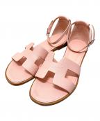 HERMESエルメス）の古着「サントリーニサンダル」｜ピンク