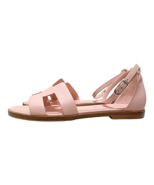 HERMES（エルメス）HERMES (エルメス) サントリーニサンダル ピンク サイズ:34 1/2の古着・服飾アイテム