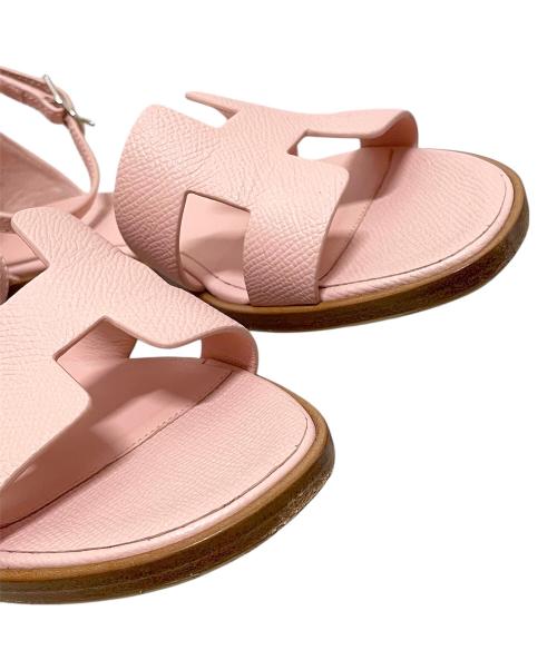 HERMES（エルメス）HERMES (エルメス) サントリーニサンダル ピンク サイズ:34 1/2の古着・服飾アイテム