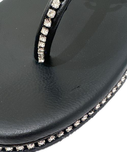 CHANEL（シャネル）CHANEL (シャネル) ラインストーンココマークサンダル ブラック サイズ:35 1/2の古着・服飾アイテム